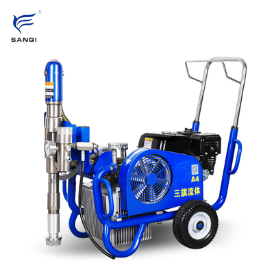 三旗A4高壓無氣噴涂機汽油引擎膩子噴涂機乳膠漆油漆工程噴涂設備