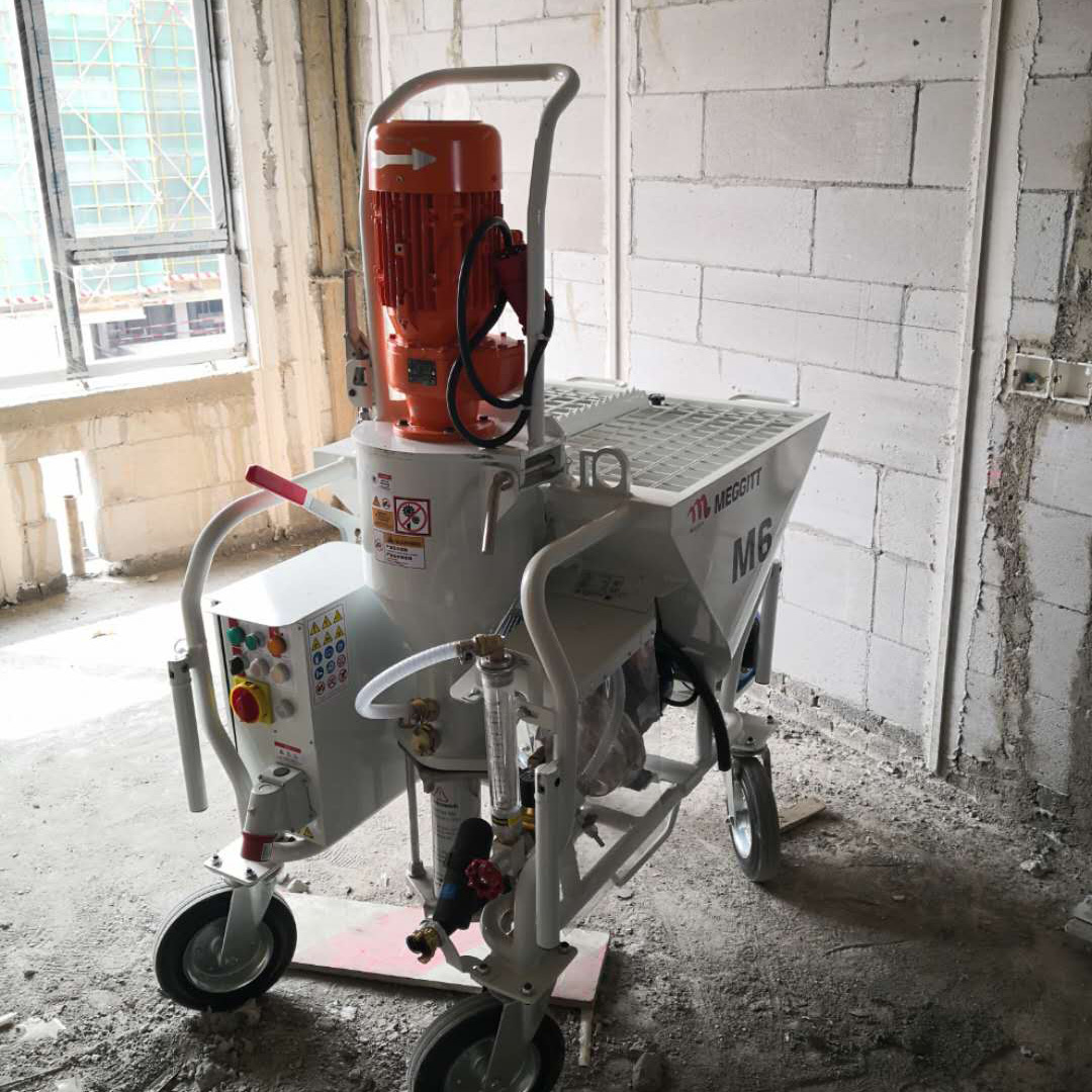 4.28云南昆明全自动粉刷石膏机m6轻质抹灰石膏施工现场